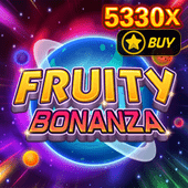Fruity Bonanza fruit slot icon with colorful tumbling fruits