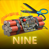 Nine card round icon